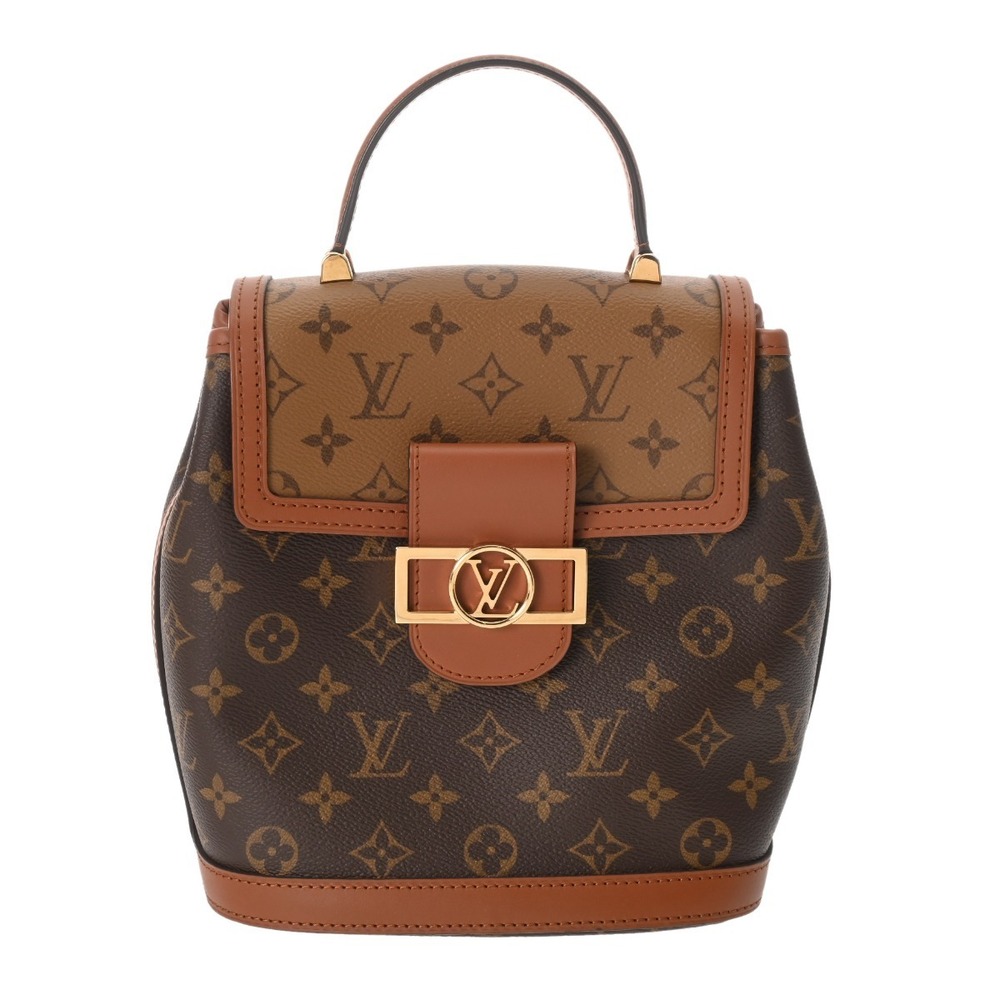 Louis Vuitton Monogram Reverse Dauphine Backpack Brown Canvas Daypack